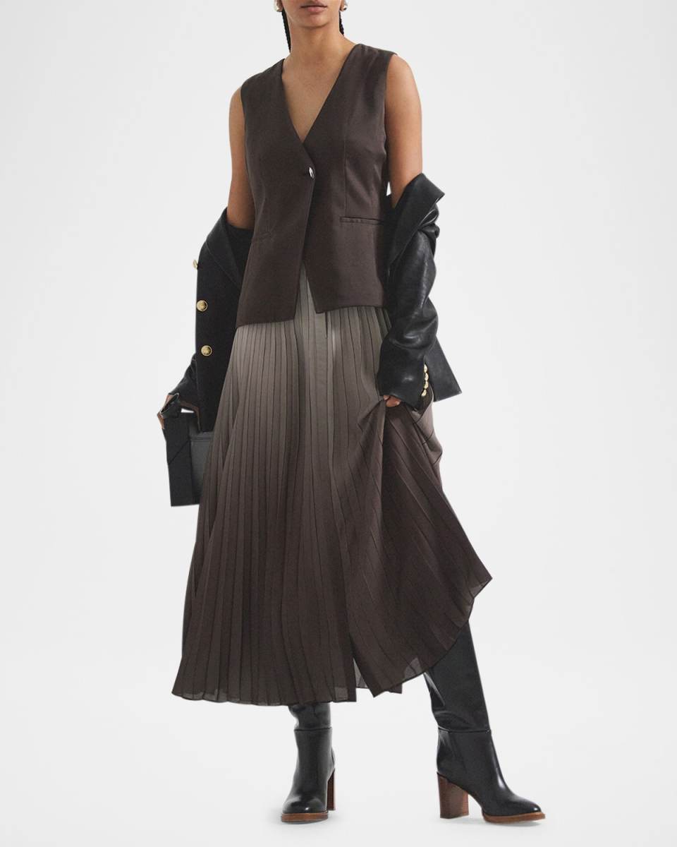Lauren Mixed-Media Maxi Dress